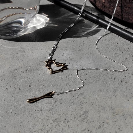Raw edge heart lariat