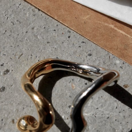 Frequency cuff pinky ring (mix color)