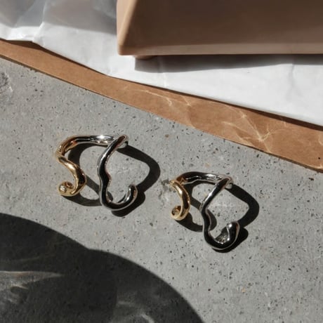 Frequency cuff pinky ring (mix color)
