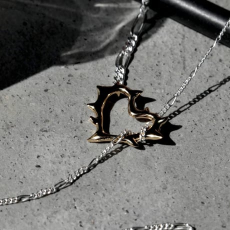 Raw edge heart lariat