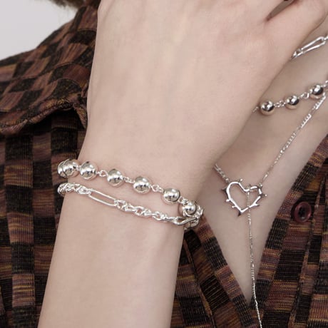 Chrome spike bracelet