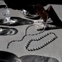 Chrome spike necklace (2P)