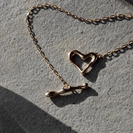 norme heart frame bracelet / SV925＋Gold Plated
