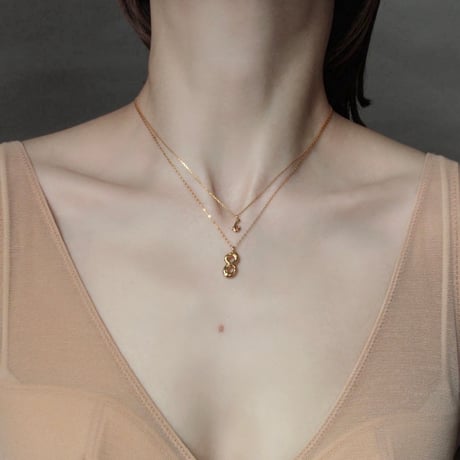 norme numbering mini necklace / SV925＋Gold Plated