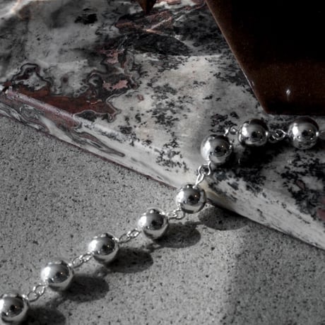 Chrome spike necklace (2P)