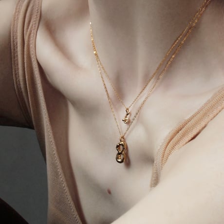 norme numbering necklace / SV925＋Gold Plated