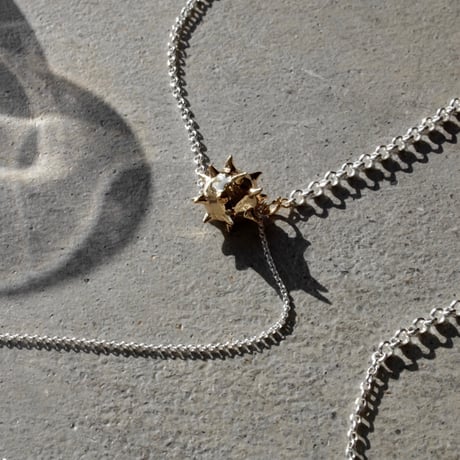 Raw edge necklace