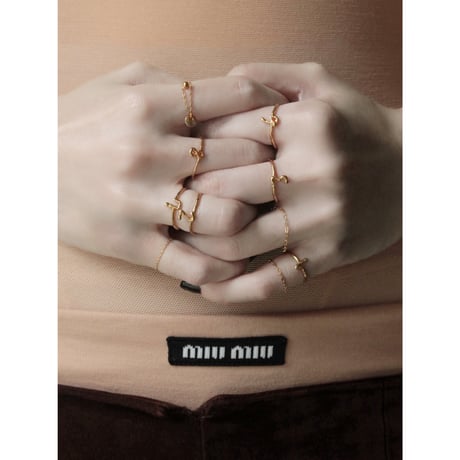 norme numbering ring / SV925＋Gold Plated