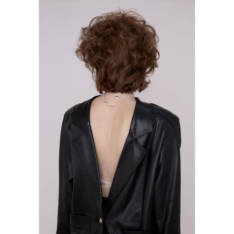 Raw edge necklace