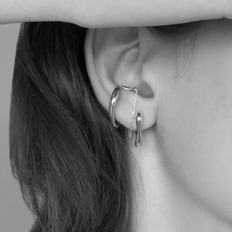 norme frame earcuff ring / SV925＋Gold Plated
