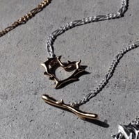Raw edge heart necklace