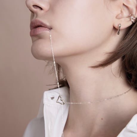 norme heart frame necklace / SV925