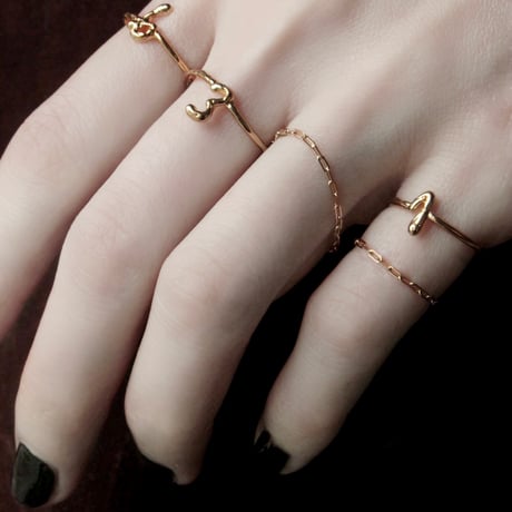 norme numbering ring / SV925＋Gold Plated