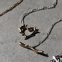 Raw edge heart necklace