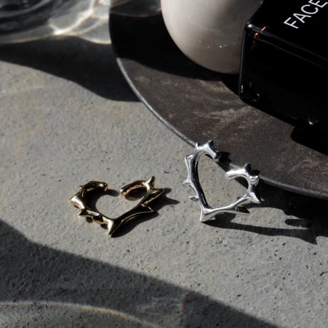 Raw edge heart cuff