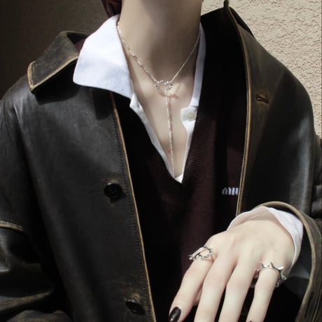 Raw edge heart ring