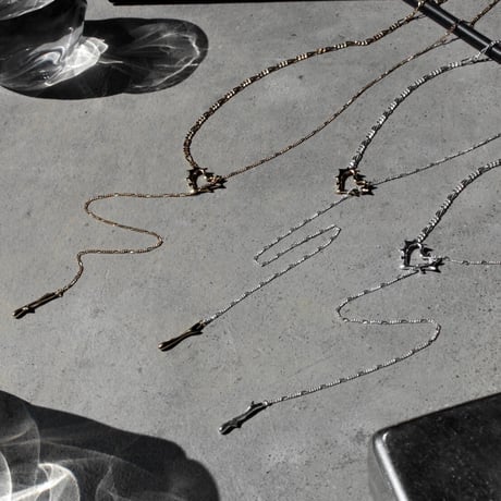 Raw edge heart lariat
