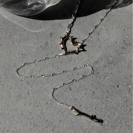 Raw edge heart lariat
