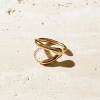 norme frame earcuff pinky ring / SV925＋Gold Plated