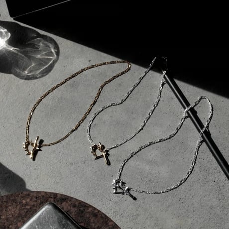 Raw edge heart necklace