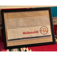 【当時モノ/ 未使用デッドストック】1960年代 マクドナルド製 クルー専用 ペーパーハット "フレーム仕様" ［企業モノ/ 額装カスタム］