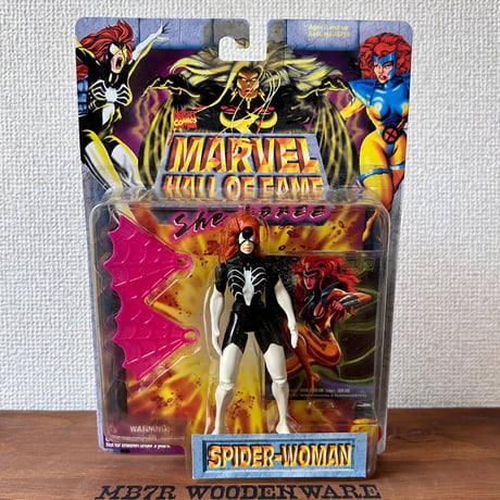 【当時モノ/ 未開封デッドストック】1996年 TOYBIZ製 MARVEL X-MEN "スパイダーウーマン" フィギュア “HALL OF FAME She-Force” [マーベル/アメトイ］