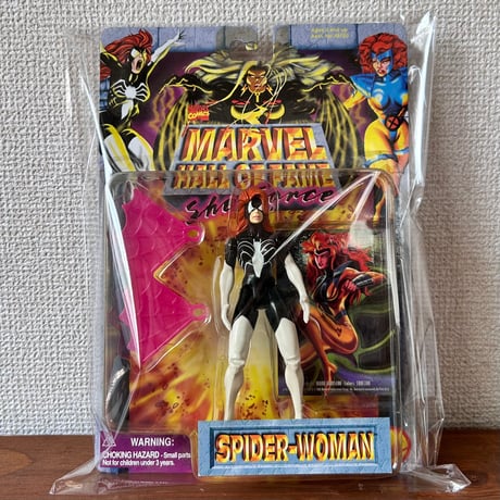 【当時モノ/ 未開封デッドストック】1996年 TOYBIZ製 MARVEL X-MEN "スパイダーウーマン" フィギュア “HALL OF FAME She-Force” [マーベル/アメトイ］