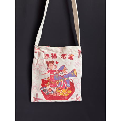 🉐☆Handmade☆【香港☆Rainbow】 斜掛袋 /   なんだかめでたい感じです #6103133N