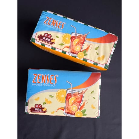 ＜合わせ買い＞【香港☆ZENSES】＜檸茶味＞バラ販売 ４層抽取式面紙・卓上用（ティッシュ）バラ1パック  #6093035N