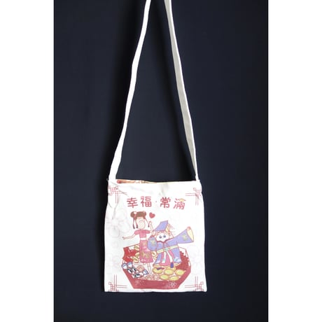 🉐☆Handmade☆【香港☆Rainbow】 斜掛袋 /   なんだかめでたい感じです #6103133N
