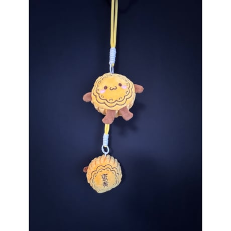 【香港☆Rainbow】＜After Mid-Autumn Festival＞月餅毛絨公仔♡Moon Cake型のチャーム  /  かわいいです♡　#6092813N