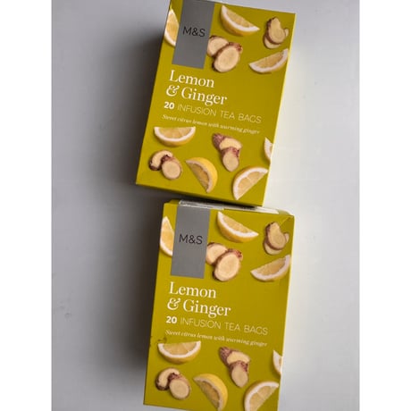 <合わせ買い＞【香港☆M＆S】Lemon & Ginger（檸檬＆生姜）  / おススメティーバッグ　20包/1BOX   #6092918N