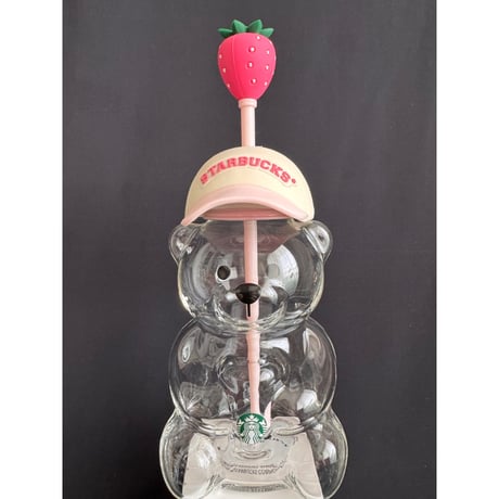＜予約専用＞【香港☆星巴克】Pink Bearista™ Glass Cold cup  /  香港スターバックス・ピンクドリンク　#R607281N