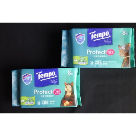 ＜合わせ買い＞【香港☆Tempo濕紙】 「猫・美術館」＜小包＞ /  miniウエットティッシュ＜バラ＞　#6093039N