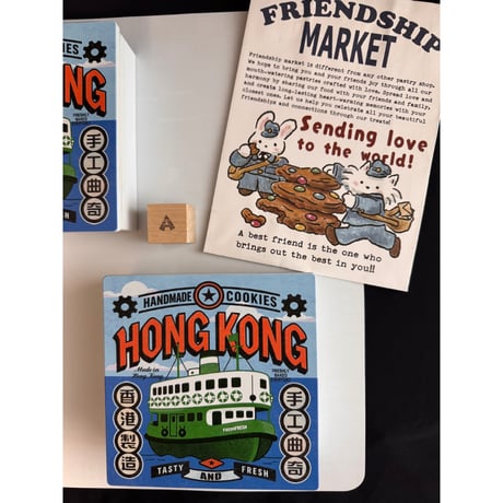 香港から推！【香港☆FRIENDSHIP MARKET】缶！缶！缶入りダイカットクッキー   /　小輪・雪糕車・菠蘿包の３種類  #60928