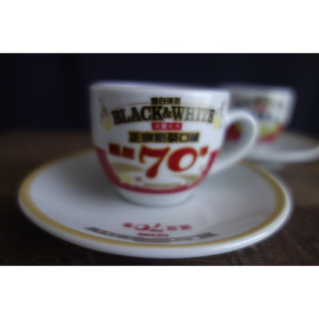 【香港☆茶餐廳食器】珈琲杯＜70th＞ /  デミタスカップ・黑白淡奶BLACK&WHITE  #6072926R