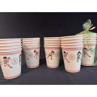 ＜合わせ買い＞【香港☆紙杯】鍛錬身體・卓球  /  バラ5個入り　香港迷宴会用！！箱入り  #6102910N