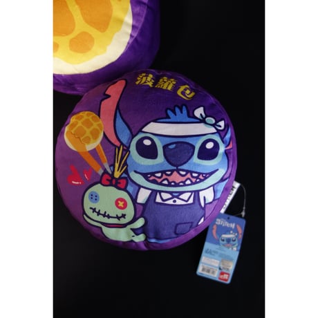 【香港☆Disney】香港限定＜Stitch>×＜菠蘿包＞限定品  　/ ♡丸いミニミニクッション　#6092923N