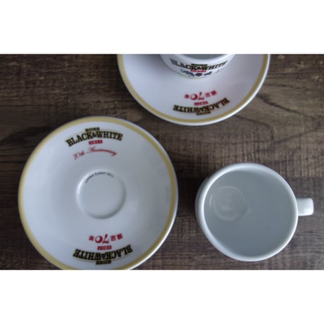 【香港☆茶餐廳食器】珈琲杯＜70th＞ /  デミタスカップ・黑白淡奶BLACK&WHITE  #6072926R