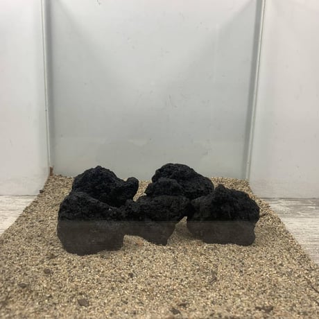 ブラック溶岩石　Ｓサイズ（５cm〜１０cm)　 5個セット