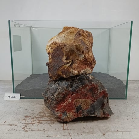 BIG木化石　2個セットNO.1622（W約21cm/W約17cm)(45cm水槽）