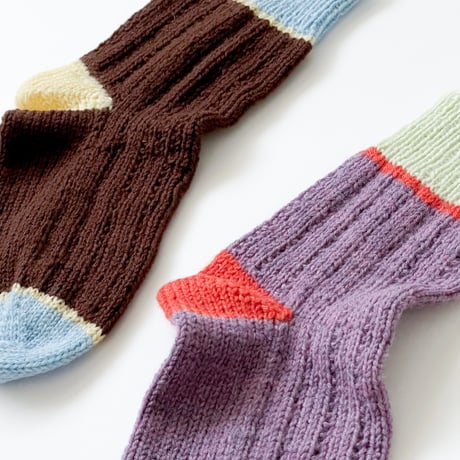 3 Colors Knitting「カラフルショートソックス」糸キット/ B95-I