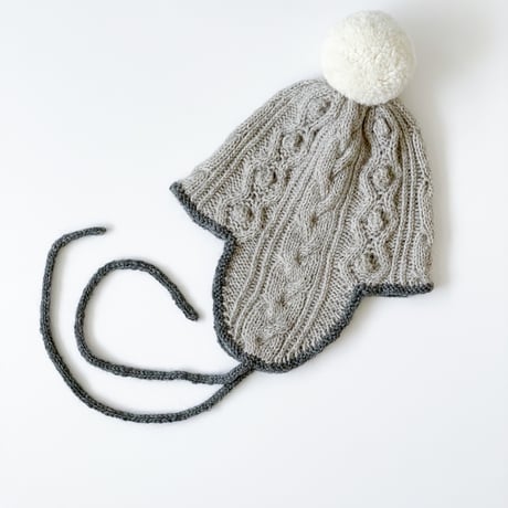 3 Colors Knitting「アランの耳当て帽子」糸キット/ B95-K