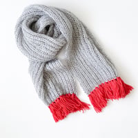 3 Colors Knitting「イギリスゴム編みの引き揃えマフラー」糸キット/ B95-N