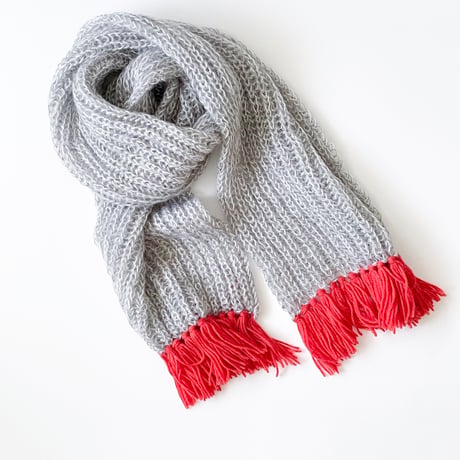 3 Colors Knitting「イギリスゴム編みの引き揃えマフラー」糸キット/ B95-N