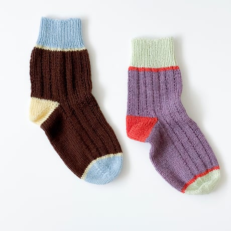 3 Colors Knitting「カラフルショートソックス」糸キット/ B95-I