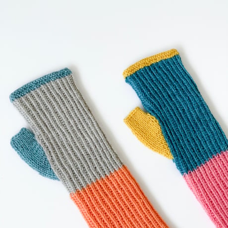 3 Colors Knitting「ロングアームウォーマー」糸キット/ B95-F