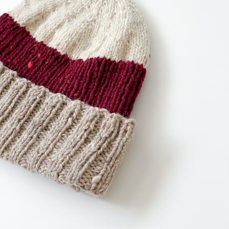 3 Colors Knitting「3色ニット帽」糸キット/ B95-A