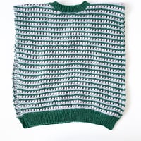 3 Colors Knitting「すかしボーダーのサイドオープンベスト」糸キット/ B95-B