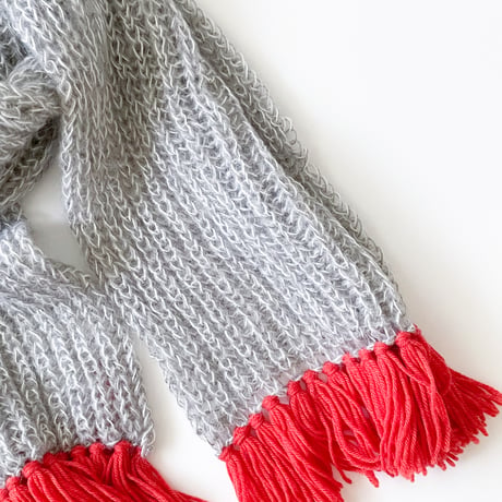 3 Colors Knitting「イギリスゴム編みの引き揃えマフラー」糸キット/ B95-N